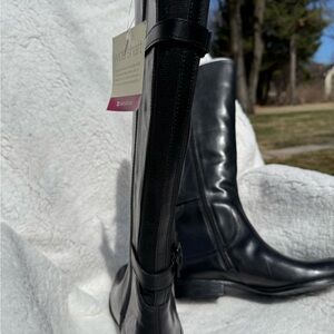 Naturalizer Black Over-the-Knee Wide Shaft Boots